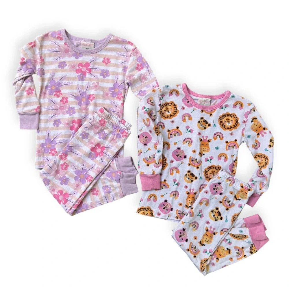 Mon Petit 2T Pajama Set Bundle Girls Sleepwear 2 Piece